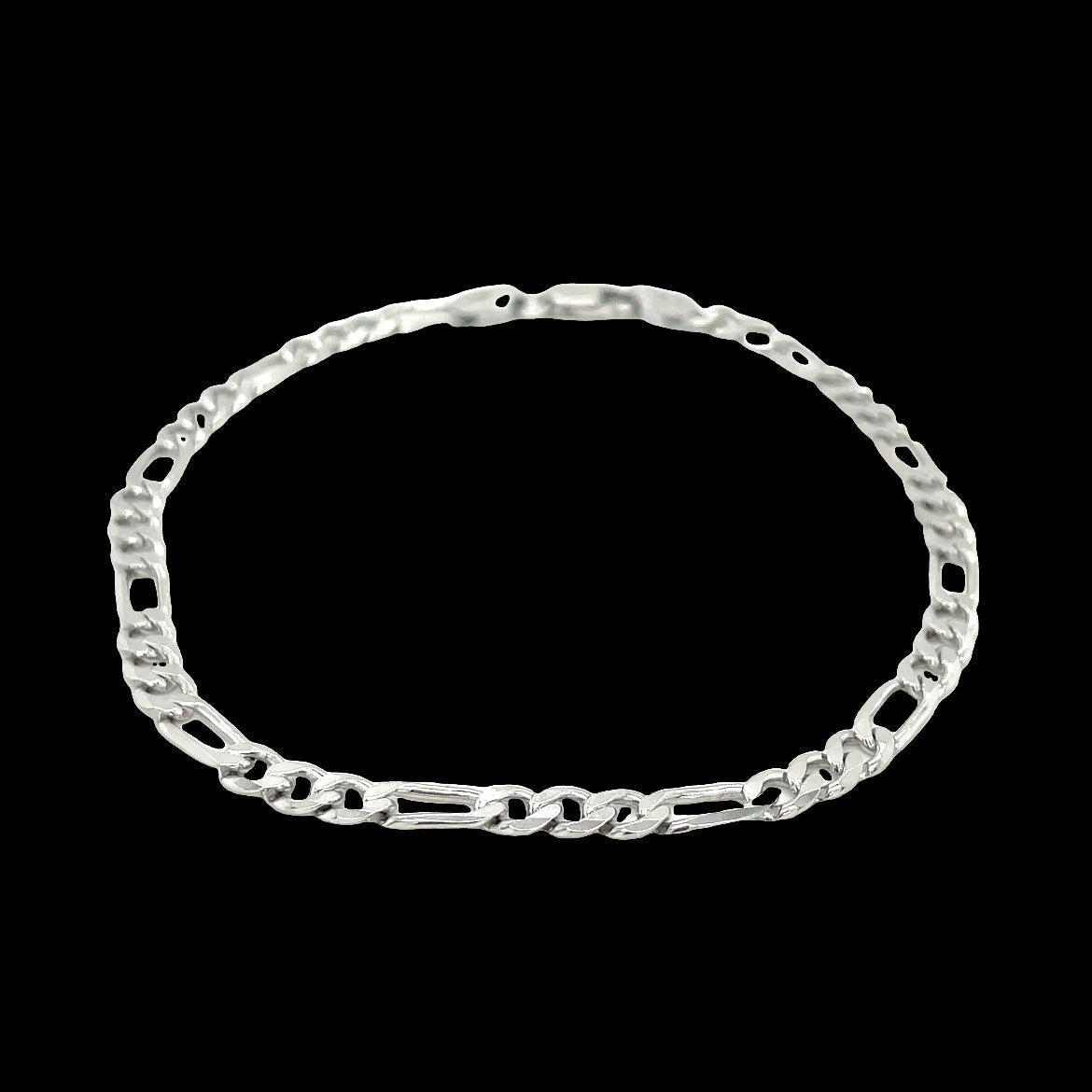 Sterling Silver Figaro Link Bracelet