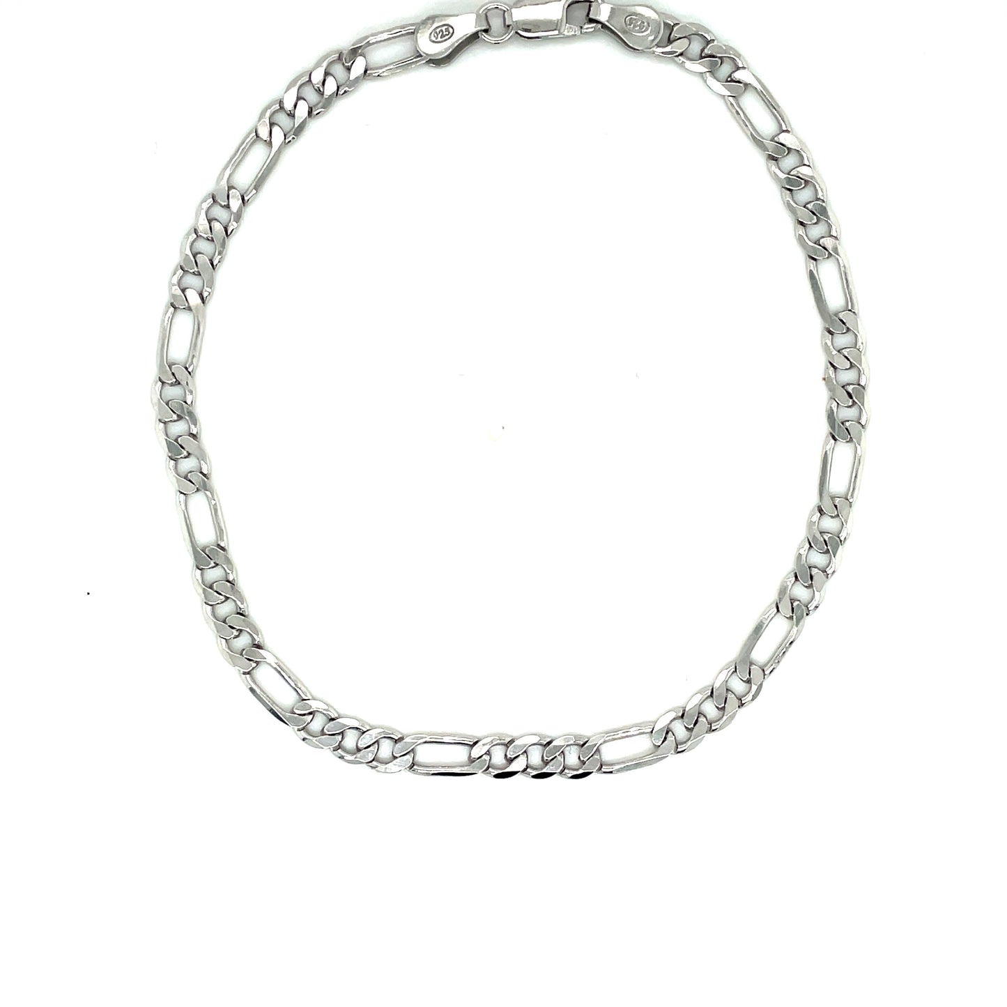 Sterling Silver Figaro Link Bracelet