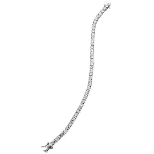 Sterling Silver Cz Claw Set Tennis Bracelet