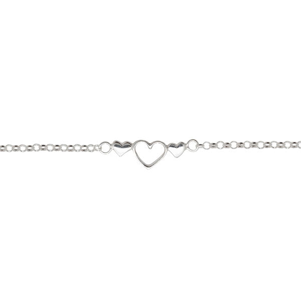 Sterling Silver Heart Bracelet