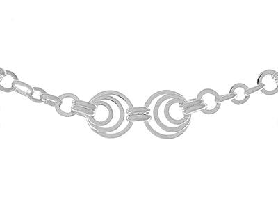 Sterling Silver Open Circle Link Bracelet