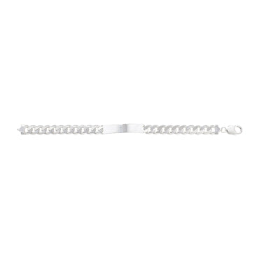Sterling Silver Gent Id Curb Beacelet
