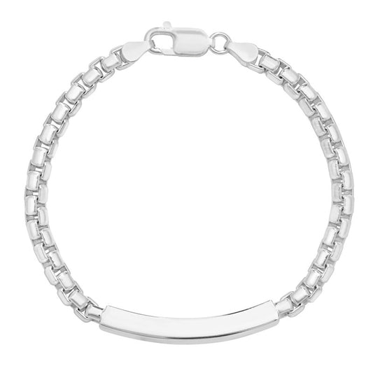 Sterling Silver Gents I.D Rope Bracelet