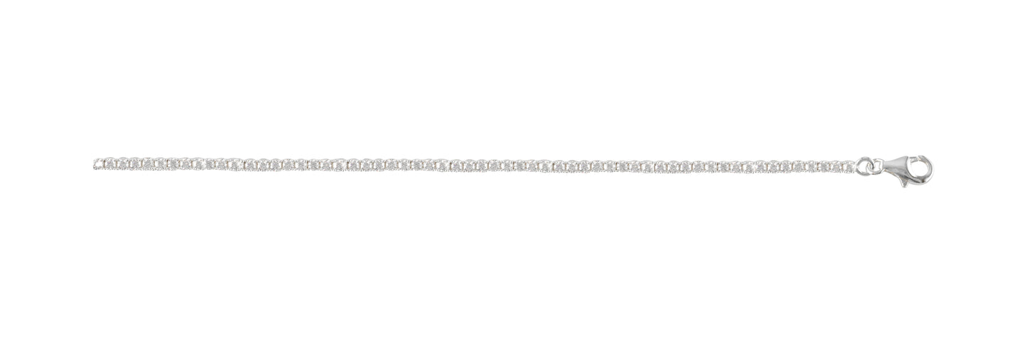 Sterling Silver Cubic Zirconia Tennis Bracelet