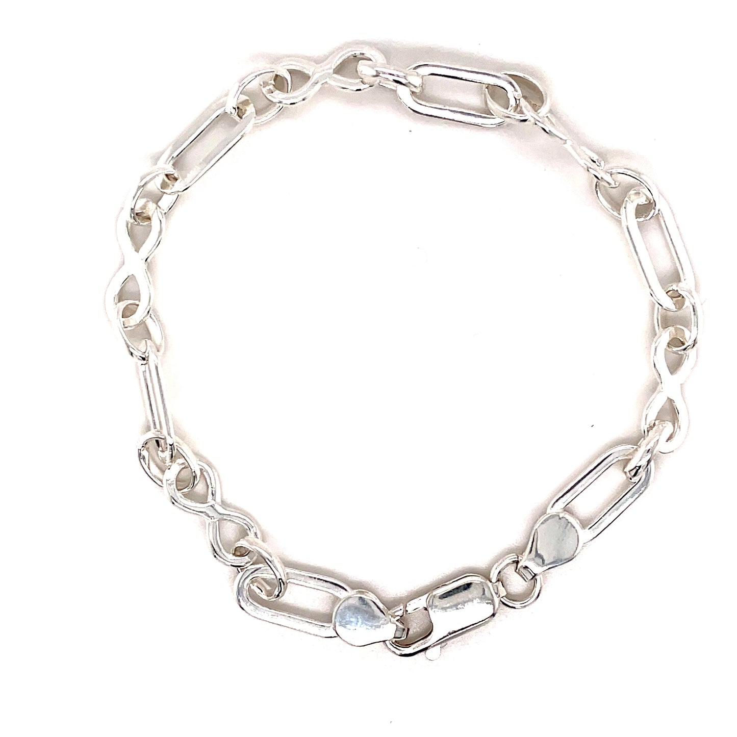 Sterling Silver 7.5' Infinity Link Bracelet