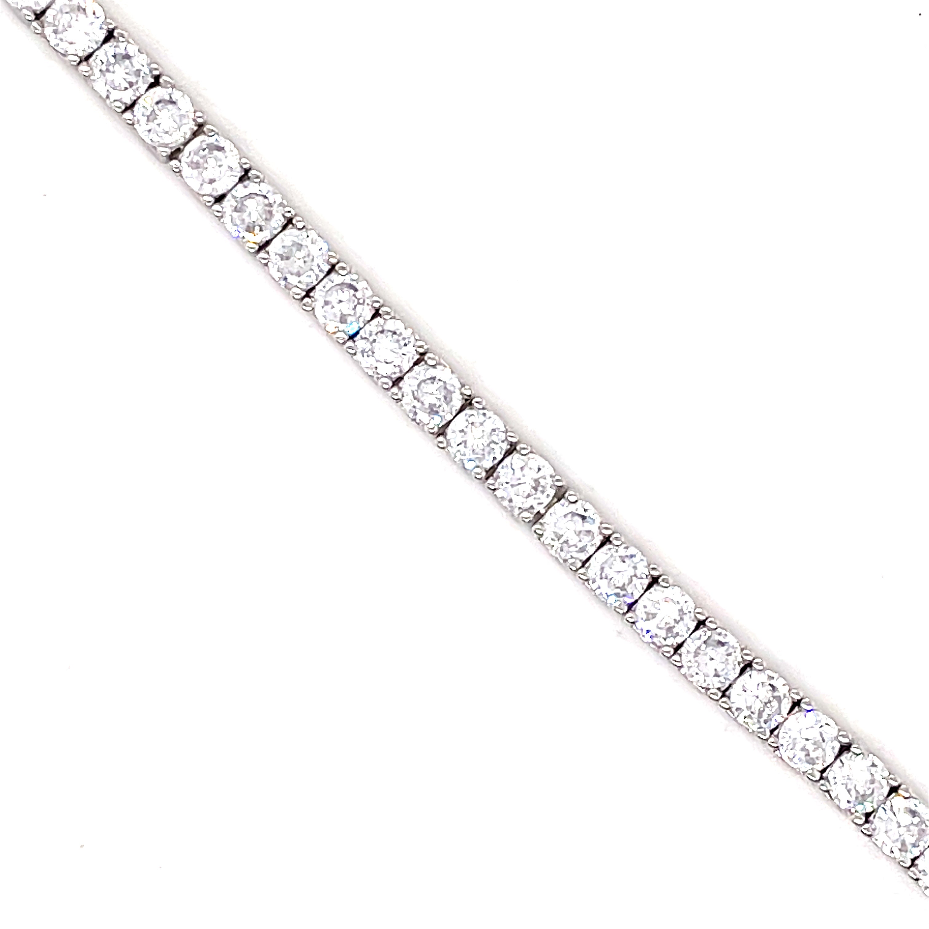 Sterling Silver Cubic Zirconia Tennis Bracelet Nevillejewellers