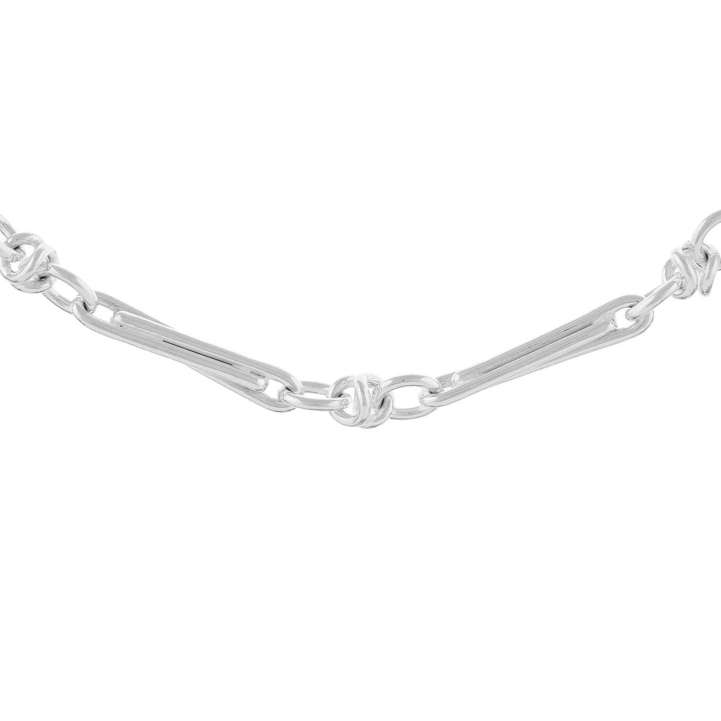 Sterling Silver Trombone Link Bracelet