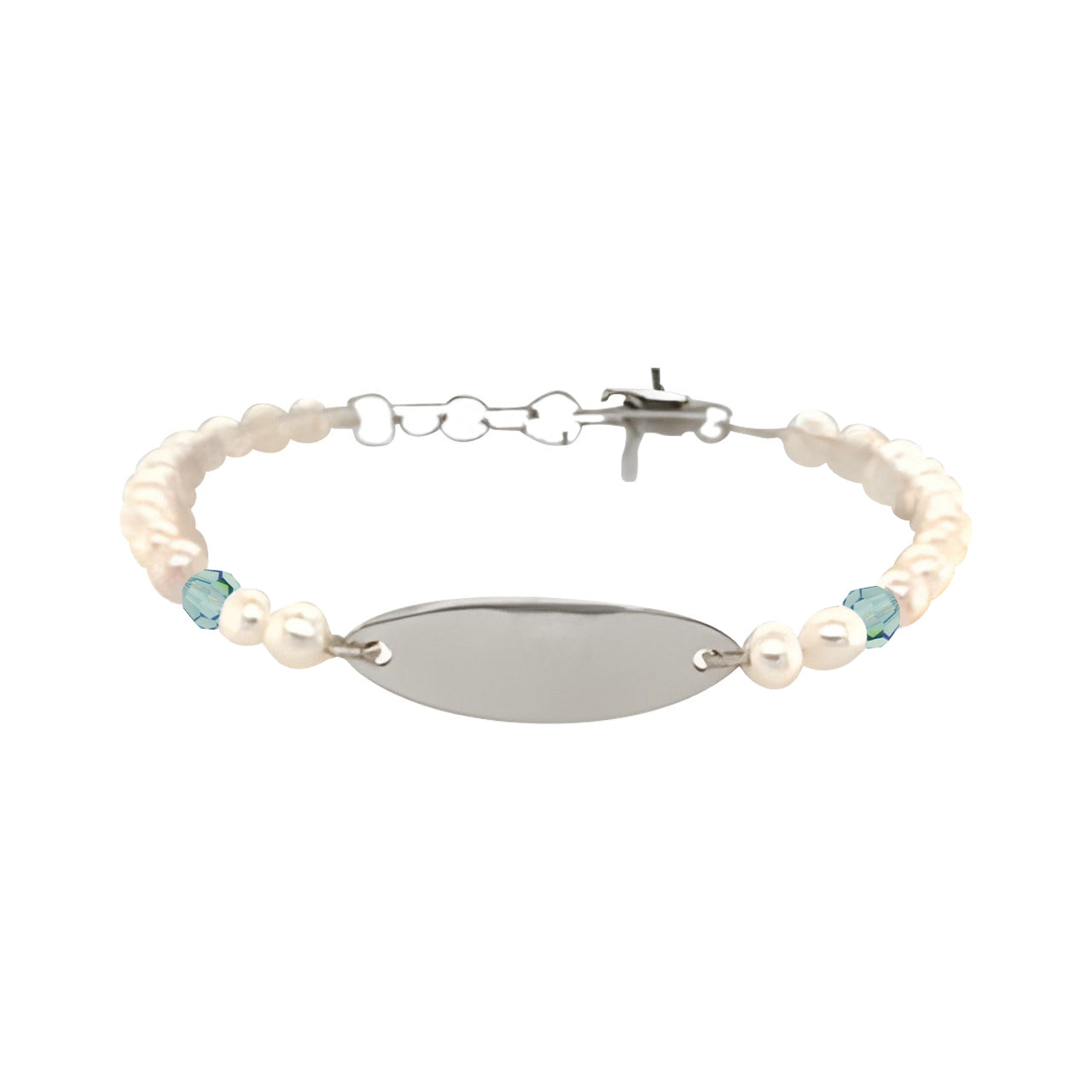 Sterling Silver Pearl Birthstone Bracelet March