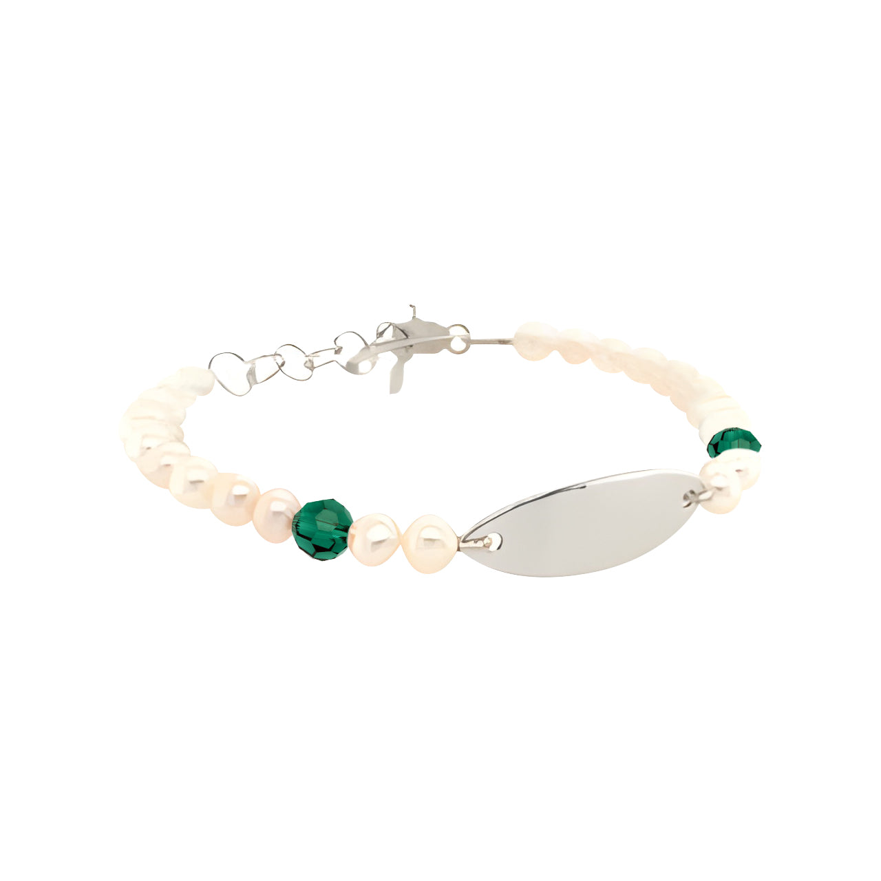 Sterling Silver Pearl Birthstone Bracelet May