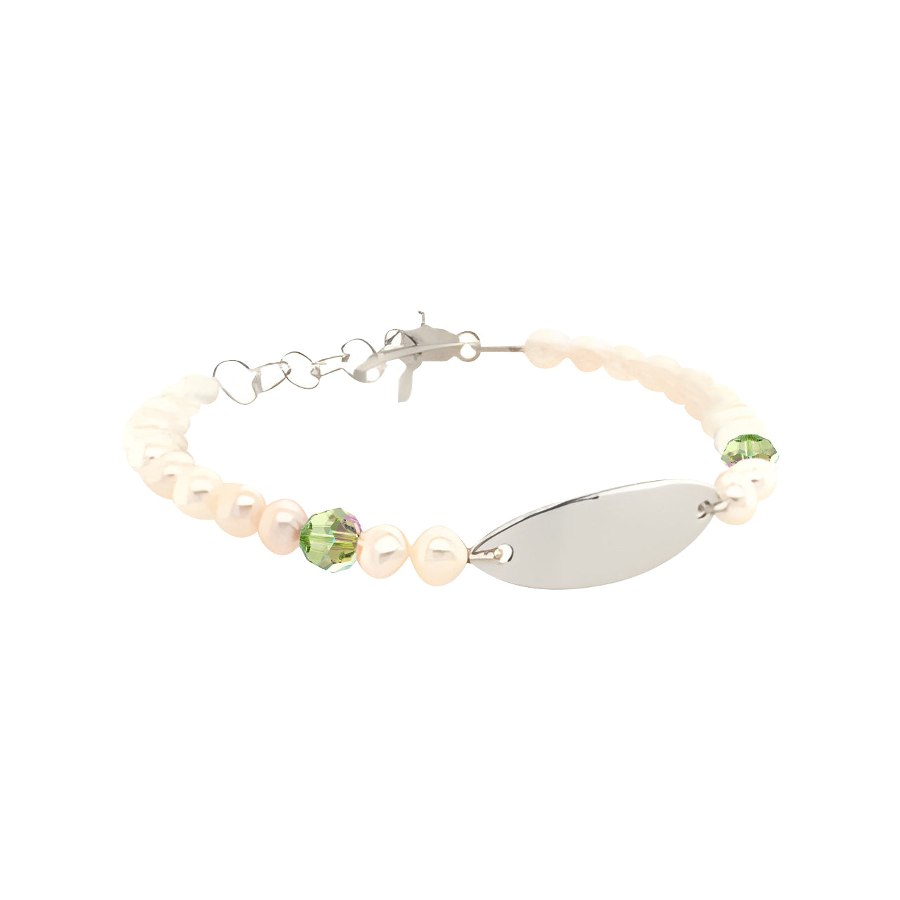 Sterling Silver Pearl Birthstone Bracelet August