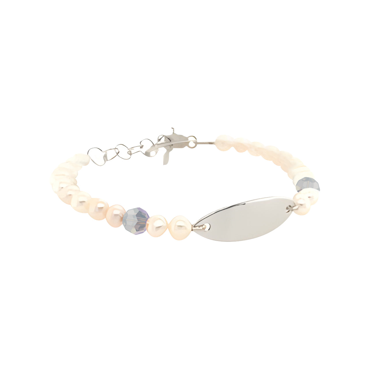 Sterling Silver Pearl Birthstone Bracelet October