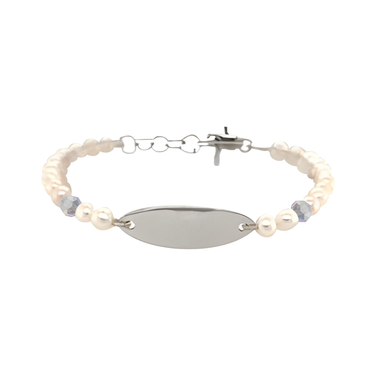 Sterling Silver Pearl Birthstone Bracelet October