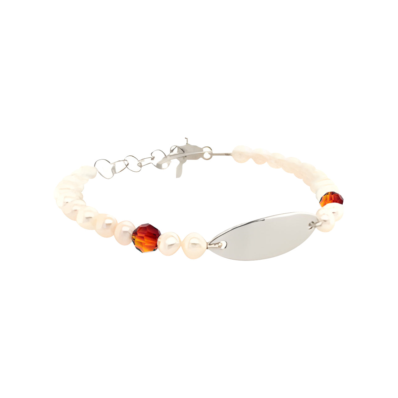 Sterling Silver Pearl Birthstone Bracelet November