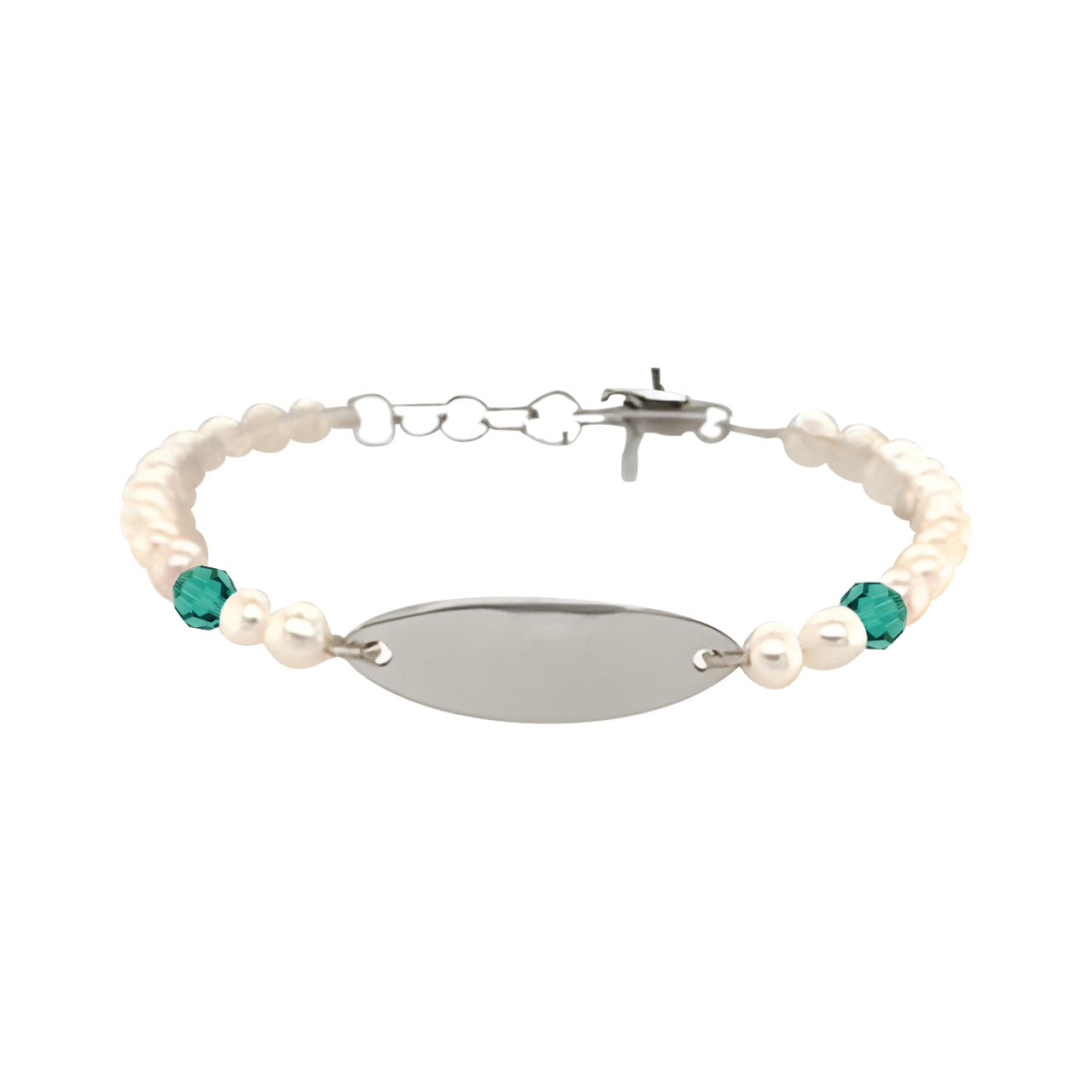 Sterling Silver Pearl Birthstone Bracelet December