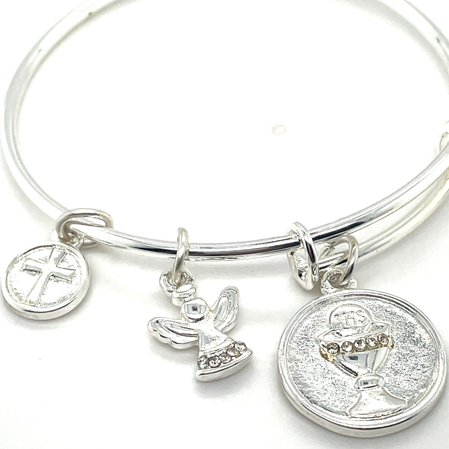 Silver Plated Angel Bangle