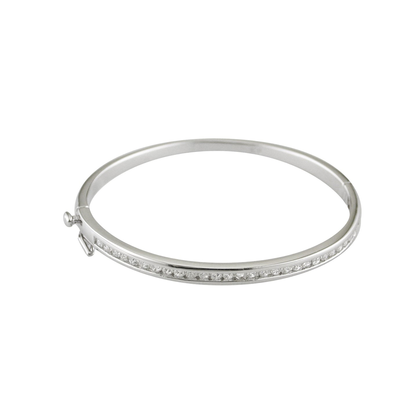 Sterling Silver Cubic Zirconia Baby Bangle