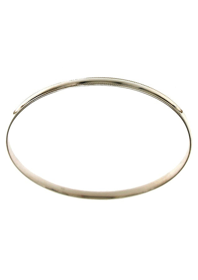 Sterling Silver Bevelled Bangle