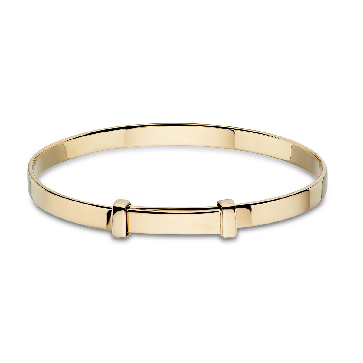 Gold Plated Expandable 'Flores' Christening Bangle