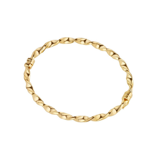 Sterling Silver Gold Plated Twist Bangle