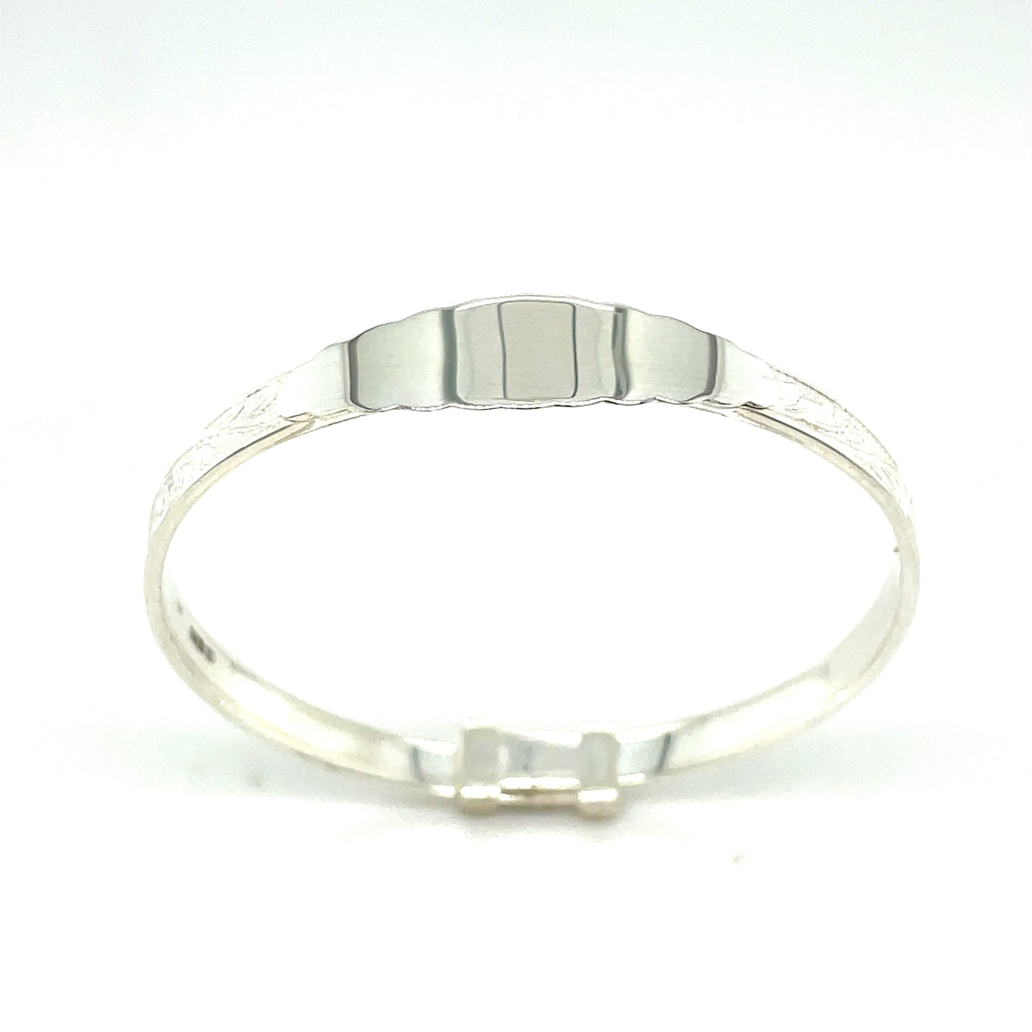 Sterling Silver Plain Id Celtic Baby Bangle