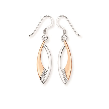 Sterling Silver Cubic Zirconia Long Drop Earrings