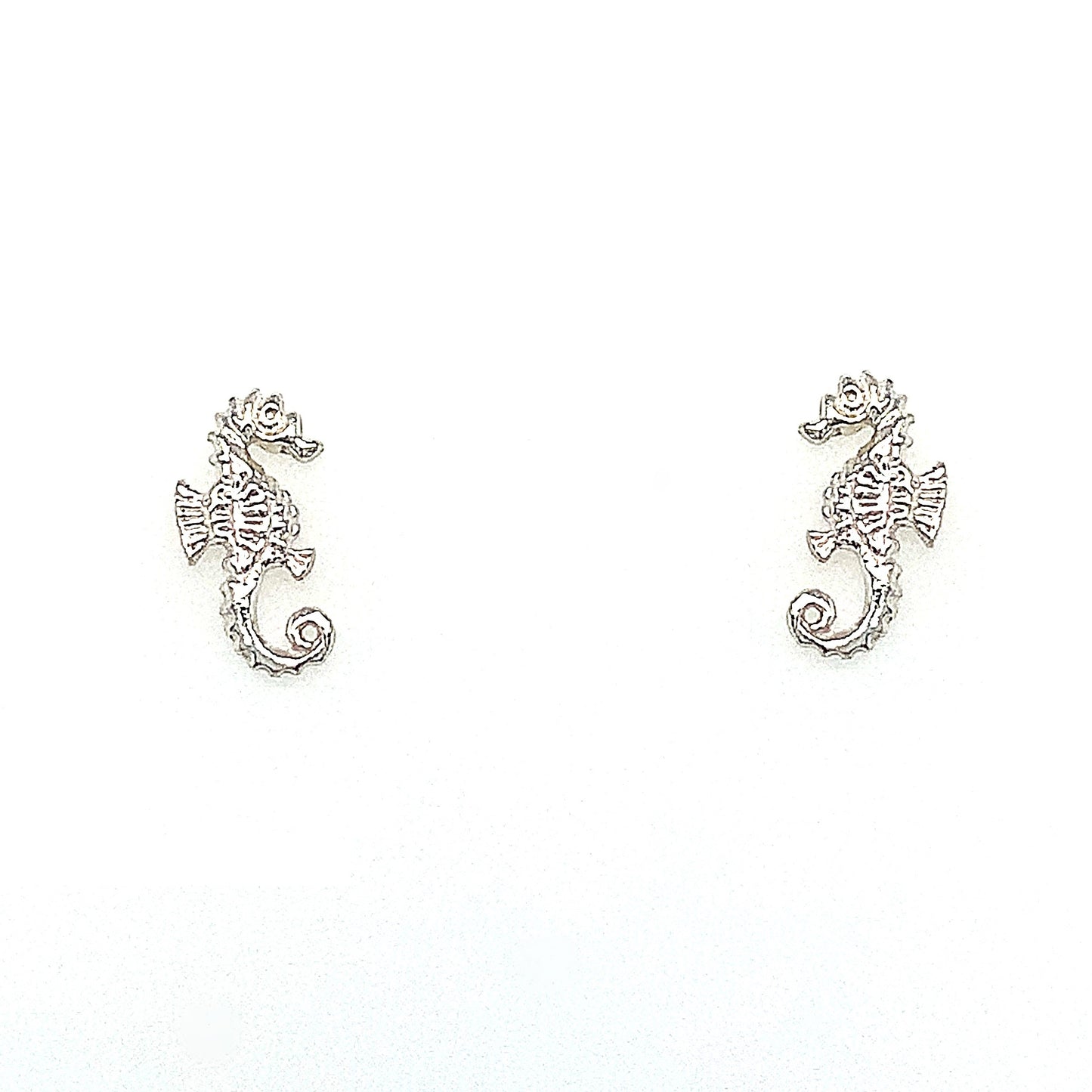Sterling Silver Seahorse Kids Earrings