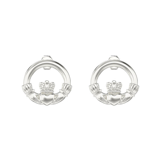 Sterling Silver Claddage Stud Earring