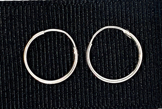 Sterling Silver 12mm Sleeper Earrings