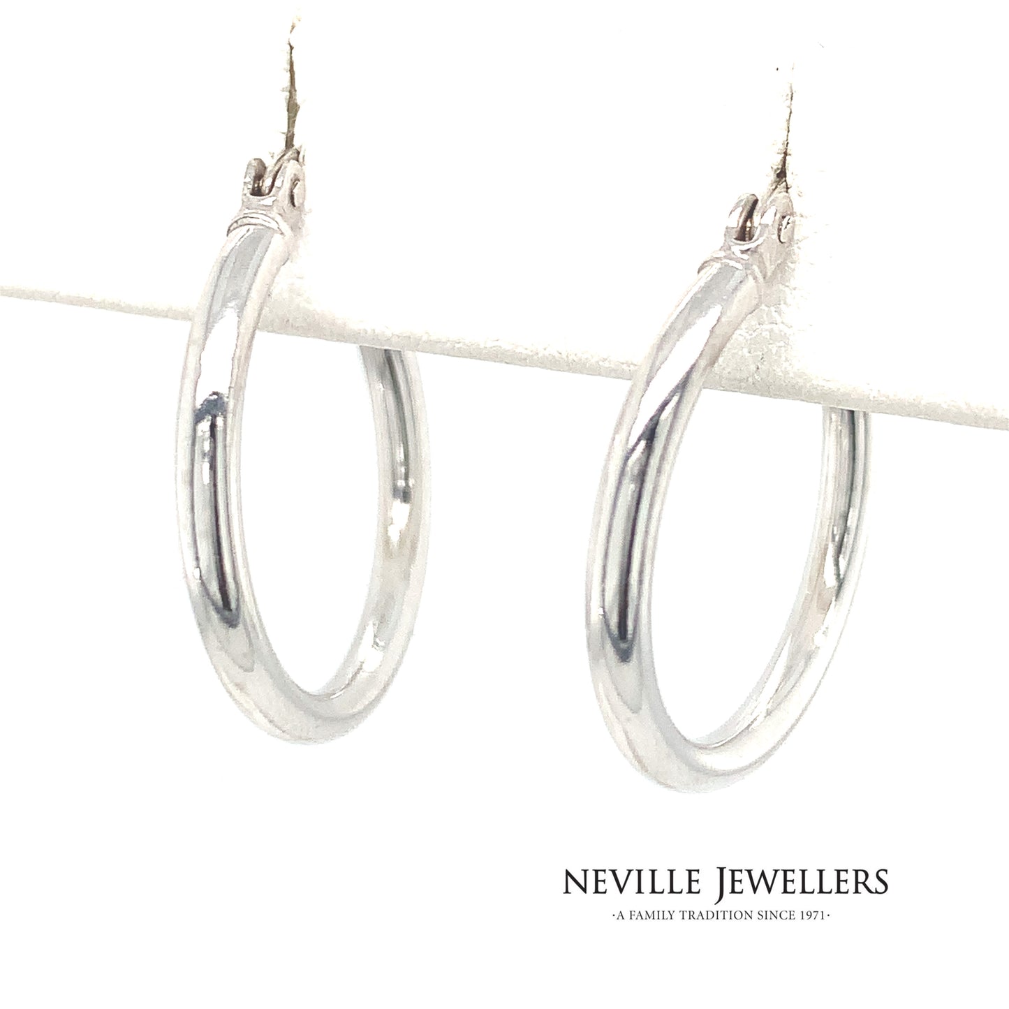 Sterling Silver Plain Hoop Earrings