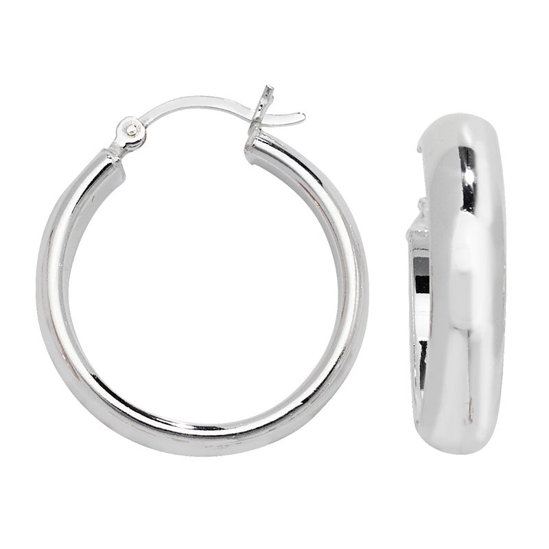 Sterling Silver Heavy Hoop Earring