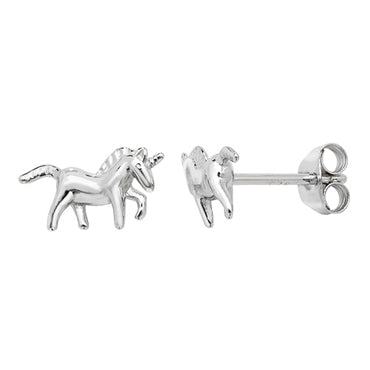 Sterling Silver Unicorn Horse Earring