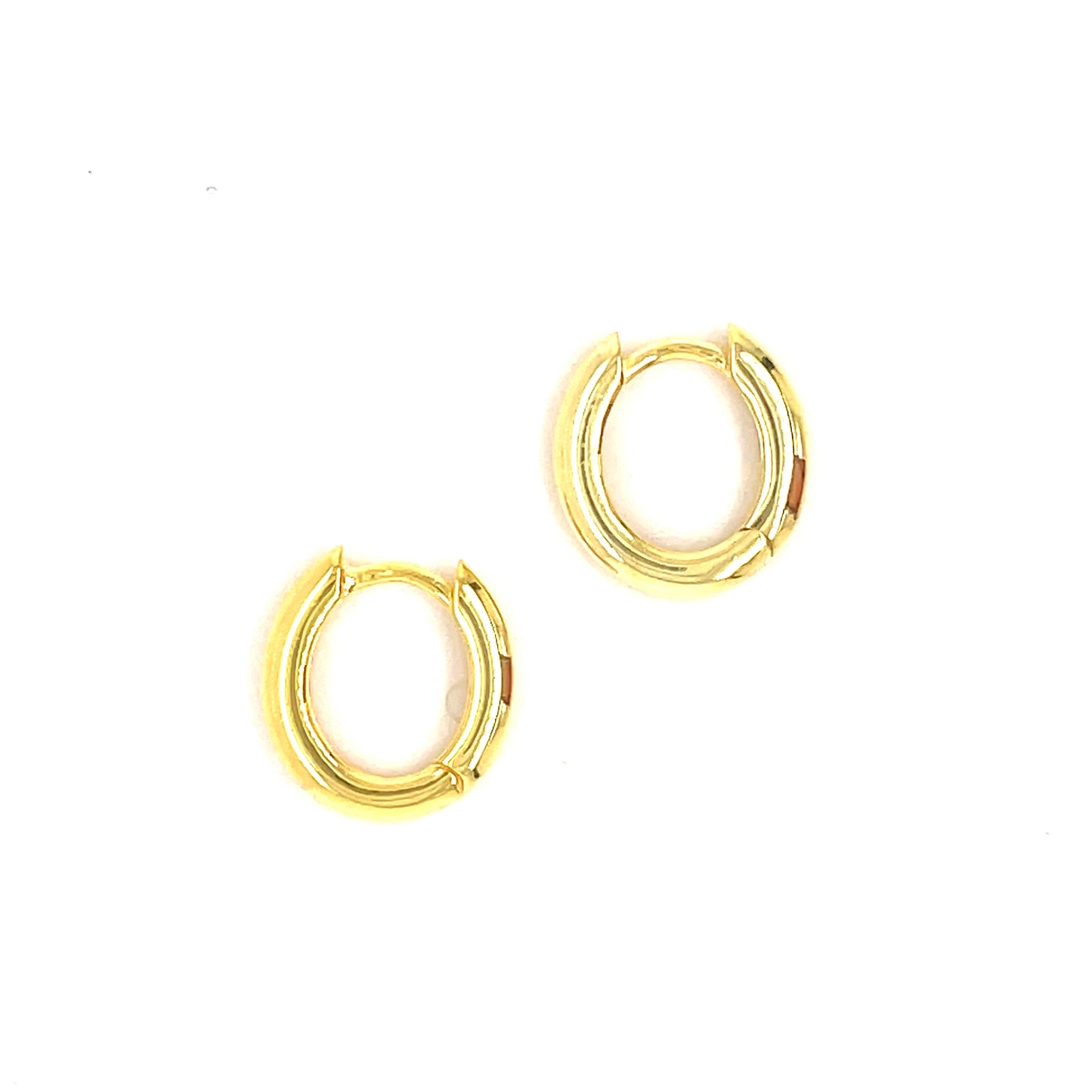 Sterling Silver Gopld Plated Hoop Earrings