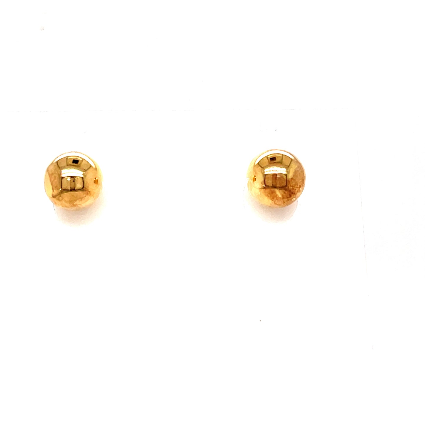 Sterling Silver Gold Plated Ball Stud Earring