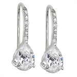 Sterling Silver Teardrop Cubic Zirconia Drop Earring