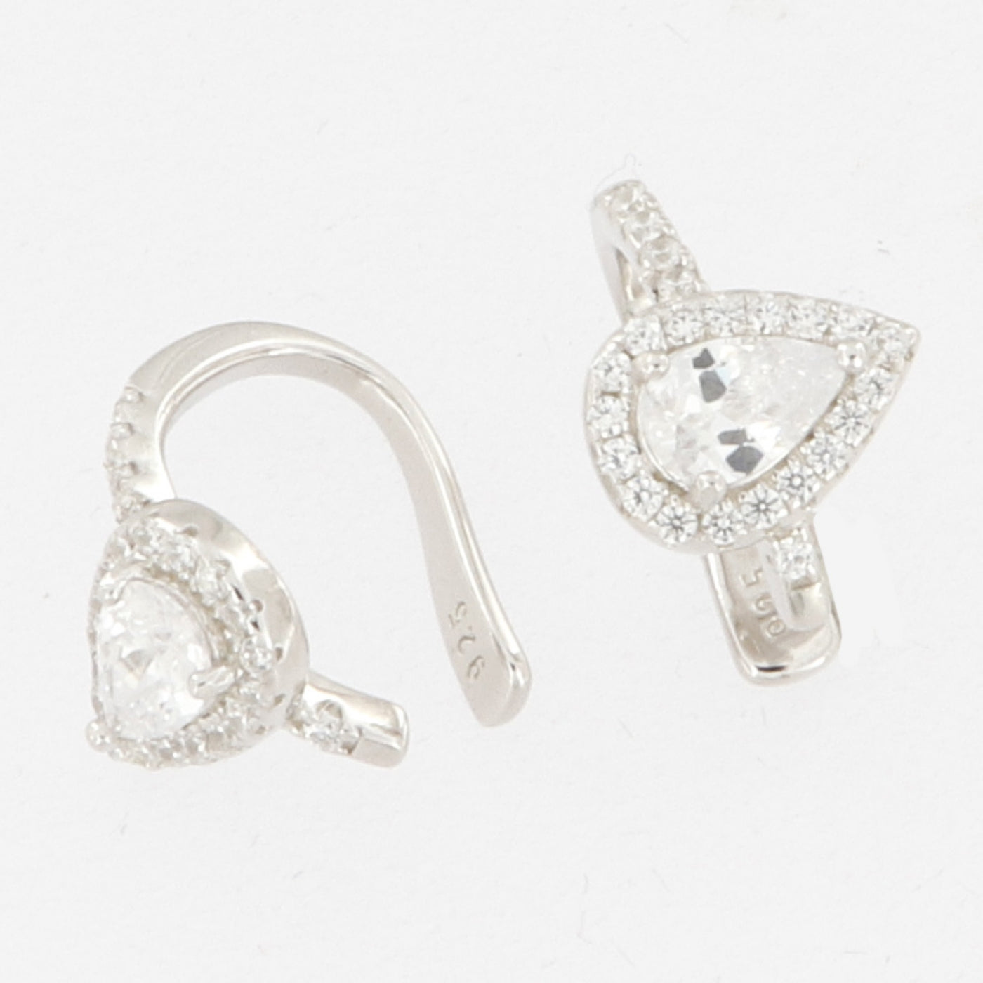 Sterling Silver Cubic Zirconia Single  Ear Cuff