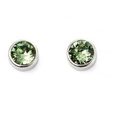 Sterling Silver Peridot August Birthstone Earring