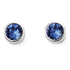 Sterling Silver Sapphire September Birthstone Earring