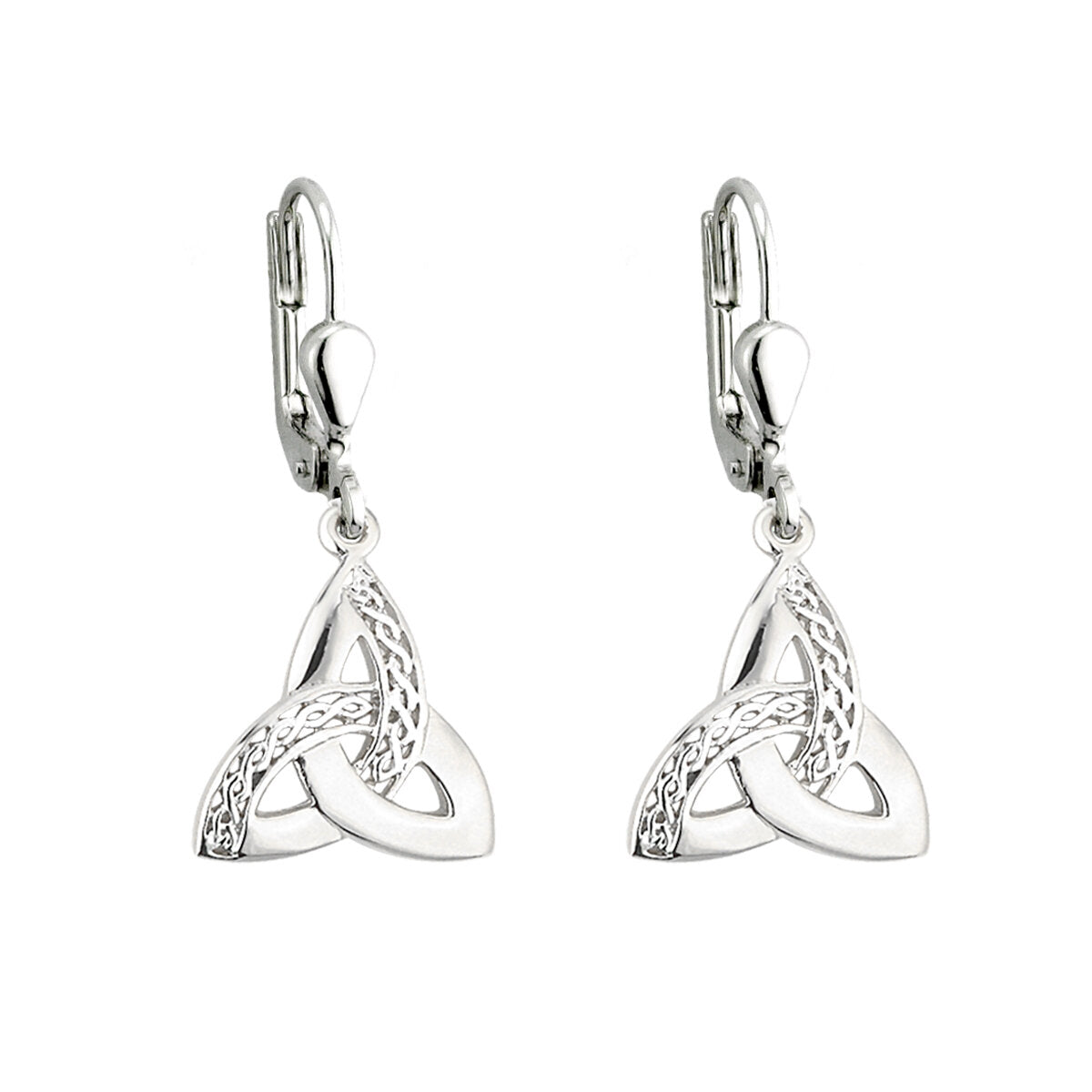 Sterling Silver Trinity Knot Drop Earring