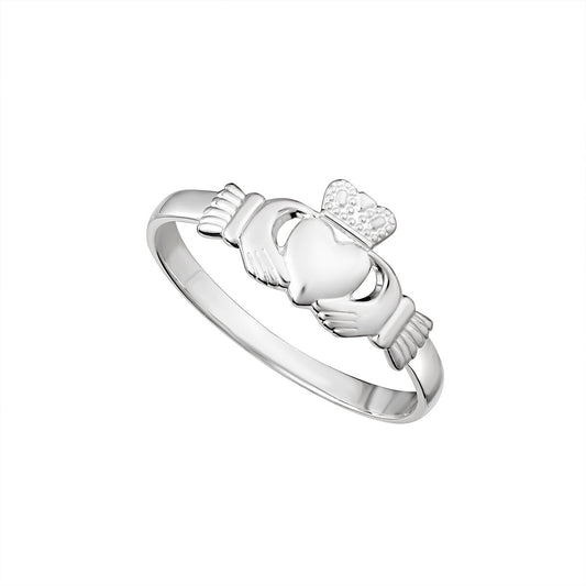 Sterling Silver Plain Small Claddagh Ring