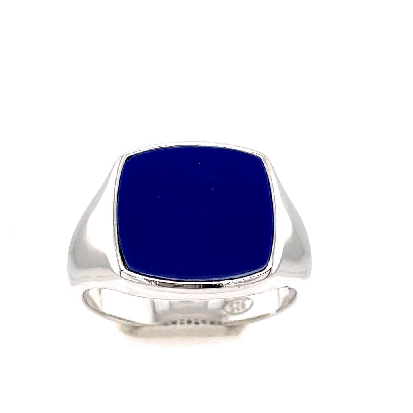Sterling Silver Blue Gents Signet Ring