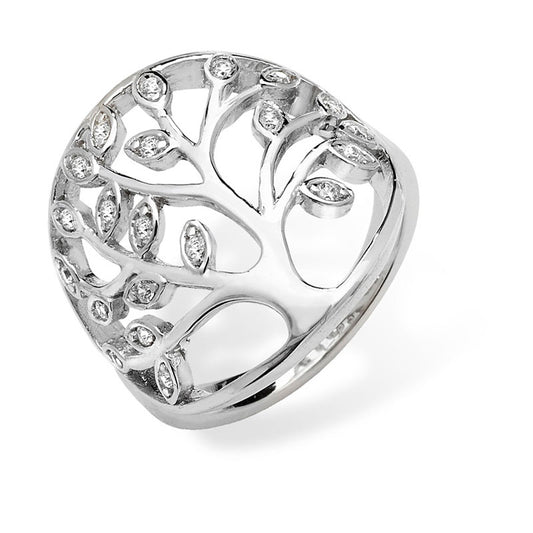 Silver Ring Large Tree Of Life