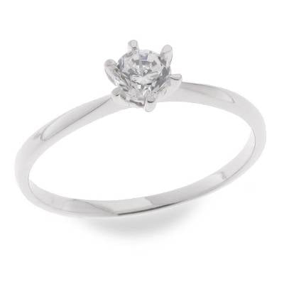 Sil Ring 6claw Cz Sol