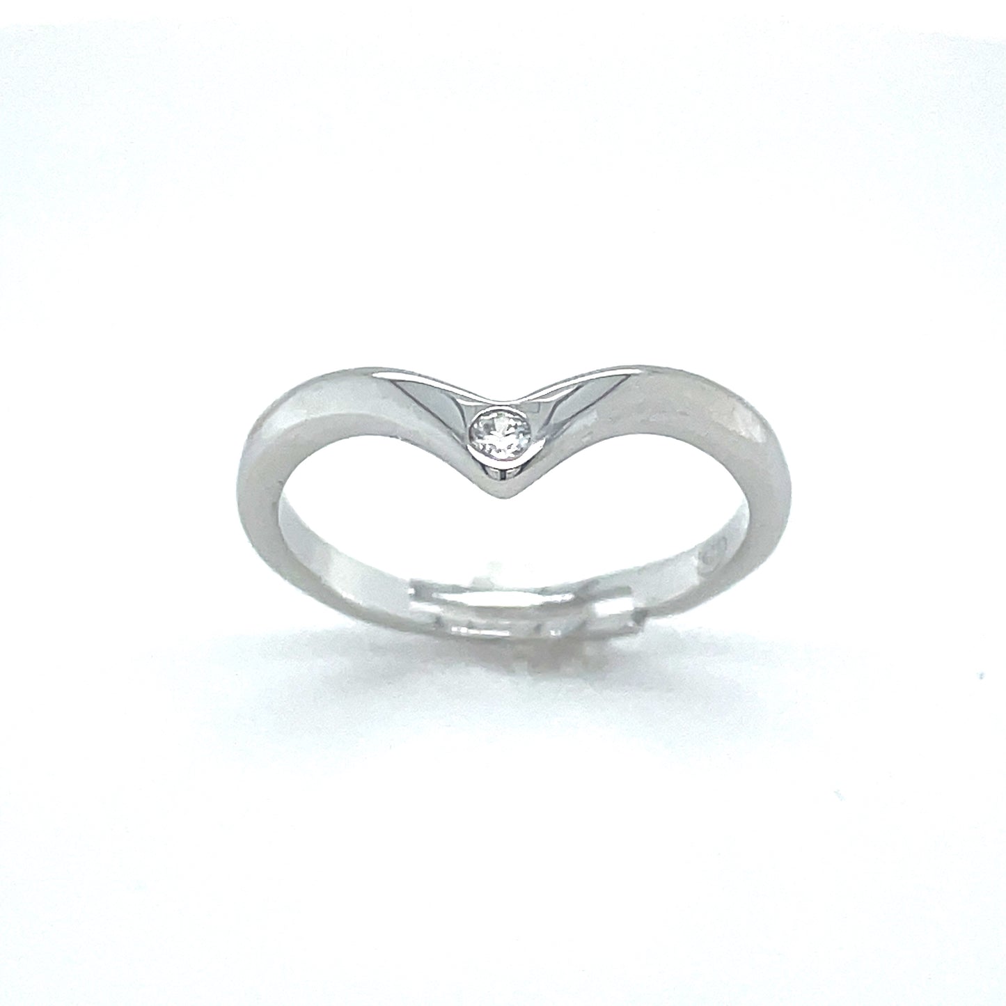 Sil Ring Cz Wishbone