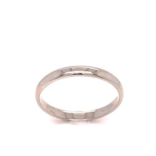 Sterling Silver 2mm Plain Ring