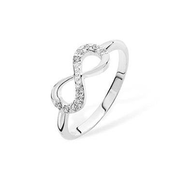 Sterling Silver Cubic Zirconia Infinity Ring