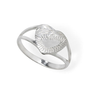 Sil Ring Hrt Signet Op Sh