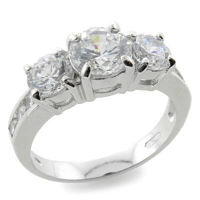 Sil Ring 3st Cz Sh