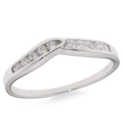Sil Ring 10st Cz W/B Et