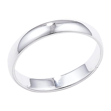 Sterling Silver 4mm Plain Ring