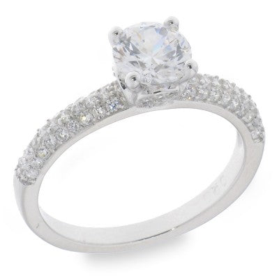 Sterling Silver Cubic Zirconia Solitaire Ring